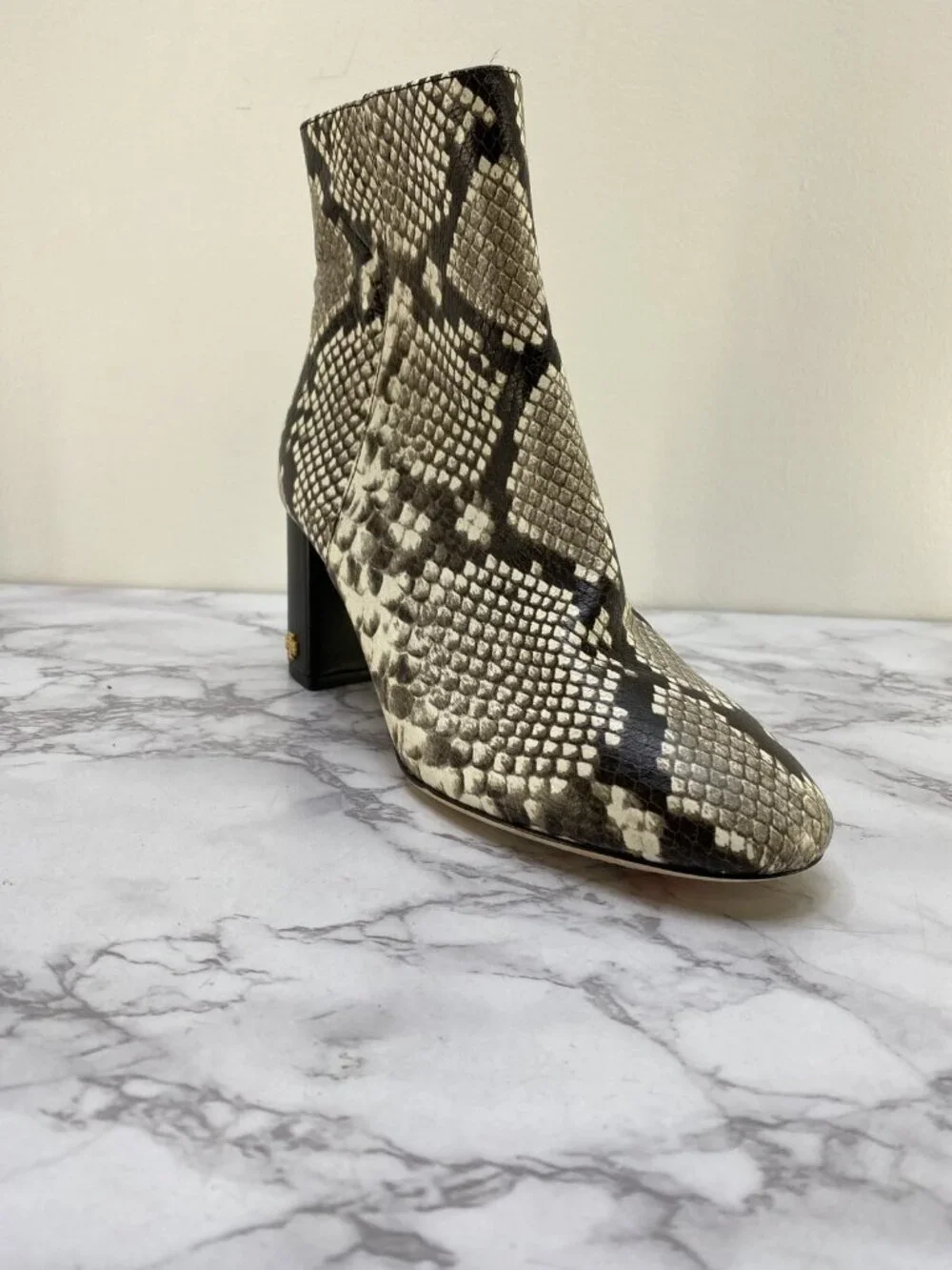 Tory Burch Women's Kira animal print black & White Boot Size 7 M